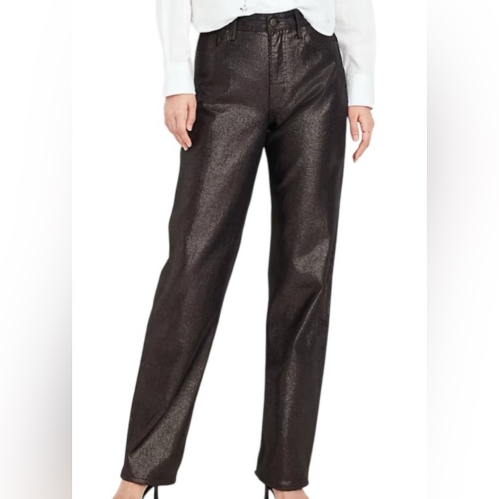 Old Navy High Waisted Shine OG Loose Jeans